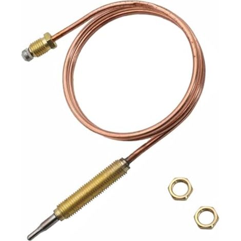 Capteur thermocouple fileté M8x1 de 24 pouces pour chauffage à gaz, barbecue, cheminée - Pièce de rechange (1/5)