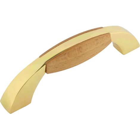Maniglia oro e faggio estamp mm 120x96x20
