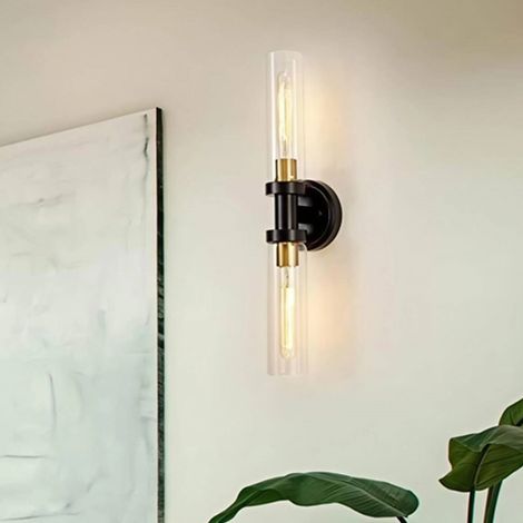 Luminaire Murale Moderne - Barre d'Éclairage Salle de Bain Verre - Tube LED Horizontal/Vertical - Lumière Chaude 3000K (1/5)
