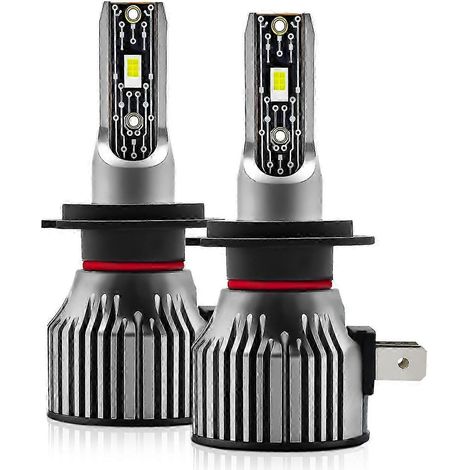 Ampoules LED 9005/HB3 pour phares, 6500K, 120W, 12000LM, étanches IP68, éclairage puissant pour phares de voiture, lot de 2, grises - AquaForge (1/5)
