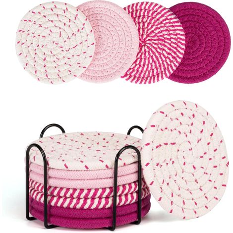 Saugfähiges Untersetzer-Set – Set mit 4 Rosen, Set mit 8 schönen Untersetzern für Couchtisch und Schreibtisch