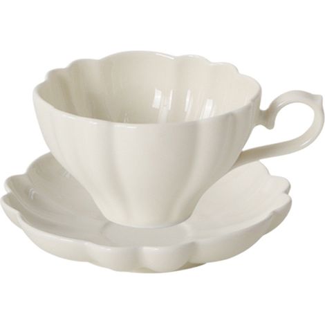 Tasse à café en céramique crème, couleur unie, élégante, tasse à thé, tasse à lait, tasse à petit-déjeuner//