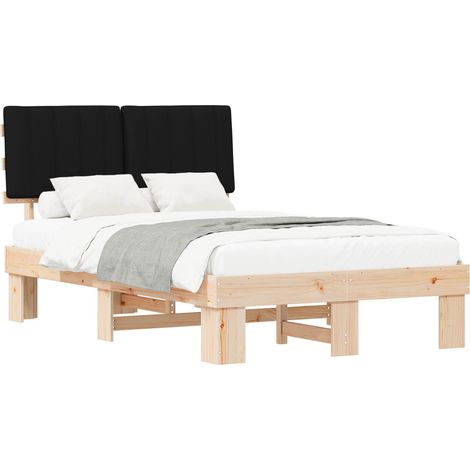 Maison Exclusive - Estructura de Cama con Cabecera Tapizada Negro