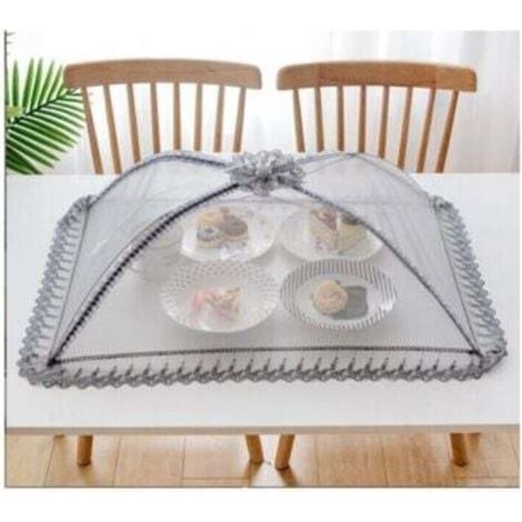 Cloche alimentaire réutilisable en maille fine – 50 x 70 cm – pliable, légère et ultra-efficace contre mouches & insectes – idéale pique-nique (1/5)