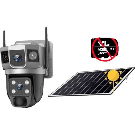 Telecamera di sorveglianza ad energia solare, risoluzione 12 MP, solo telecamera (scheda di memoria non inclusa) (1/2)