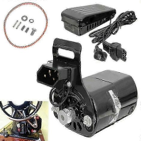 Ersatzmotor für Nähmaschine 220V, 180W, 0,9A, mit Fußpedal, für ältere Haushaltsnähmaschinen. (1/5)