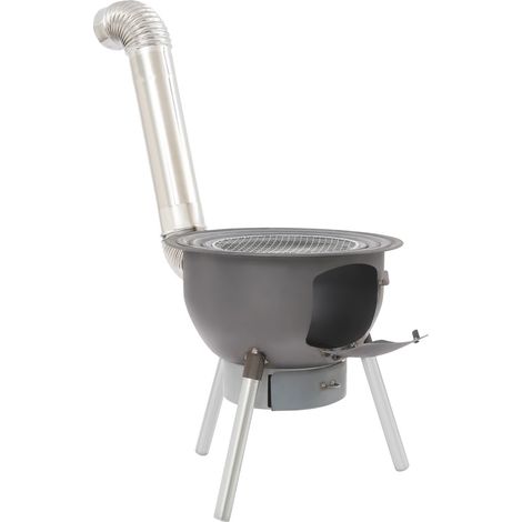 Poêle à bois multifonction avec grille, grand barbecue à charbon portable, réchaud de camping pour la cuisine en plein air ou dans le jardin, poêle à bois de style chinois (1/5)