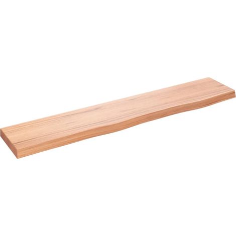 Étagère murale marron clair 100x20x4 bois chêne massif traité (1/5)