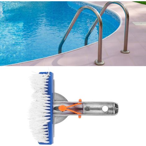 Balai pour Piscine Professionnel en Aluminium et Nylon - Accessoire de Nettoyage pour Sol et Mur de Piscine Portable 14cm (5.5in) - Brose Nylon Dense et Résistante (1/5)