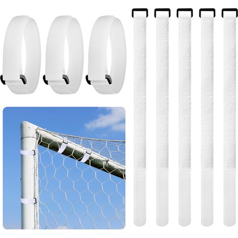 Lot de 30 sangles de filet de but de football, sangles de fixation pour maintenir les filets de football aux poteaux de but pour fixer des tuyaux, des fils et des rideaux (30 pièces)