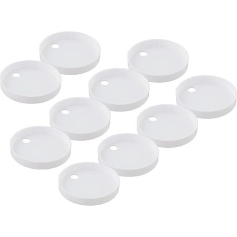 Replacement 60mm plastic toilet seat for bathroom fitting, white, 60mm screw, decorative, waterproof hinge, rust-resistant (1/3)