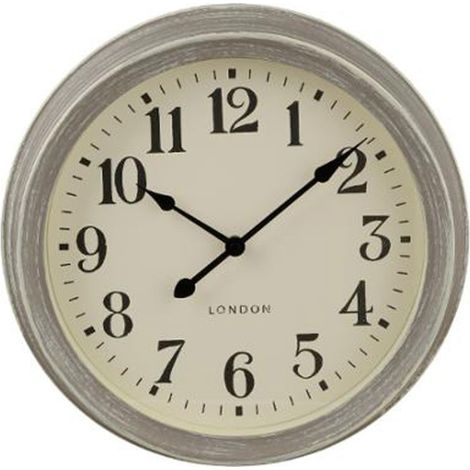 Horloge Murale Vintage "Brossé" 35cm Gris (1/2)