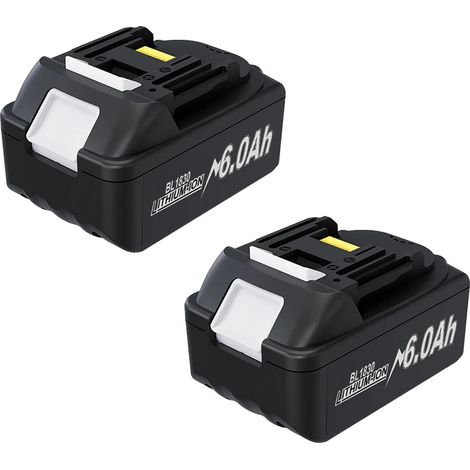 Batería recargable de 6000 mAh de capacidad, 2 baterías de 6,0 Ah. (1/2)