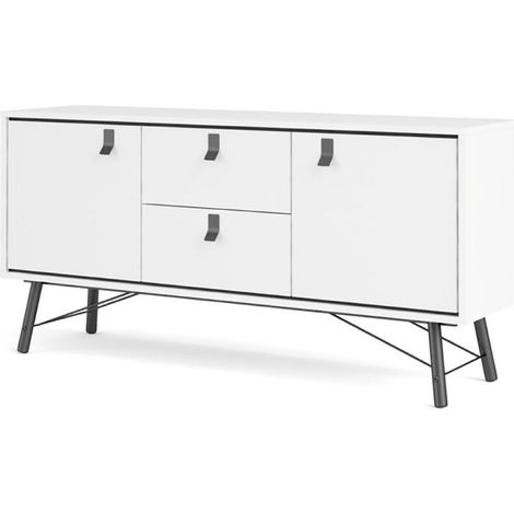 Rye Sideboard 2 Türen, 2 Schubladen mattweiss.