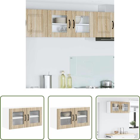 Holzschrank - Küchenschrank Sonoma-Eiche 80 x 31 x 40 cm Holzwerkstoff (1/5)