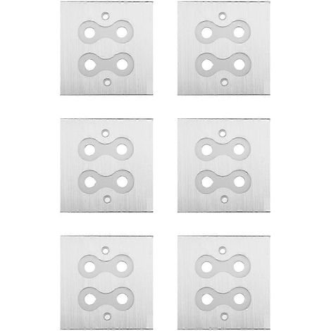 Plaque murale avec 6 connecteurs banane, compatible avec les haut-parleurs et le home cinéma (plaque murale simple) WHBYV (1/4)