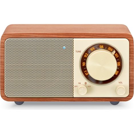 SANGEAN WR-7 PLUS CEREZO NATURAL / RADIO CON MUEBLE DE MADERA FM / BLUETOOTH / AUX