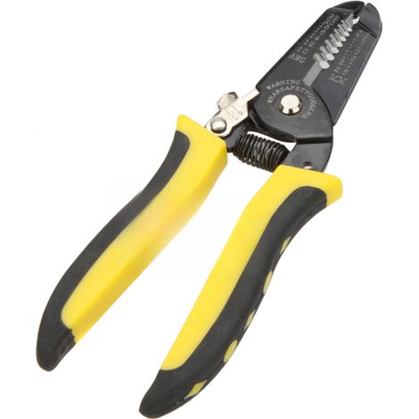 Pince précision TU-2021 – Dénude câbles 22-10 AWG – Coupe acier – Pour électricien – Sangle incluse