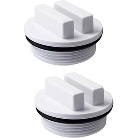 Schwimmbadstopfen – 38 mm Gewinde – Für Winterfestmachung, Filterrücklauf, Ablauf, Düsenein-/auslass – 2er-Pack (1/5)