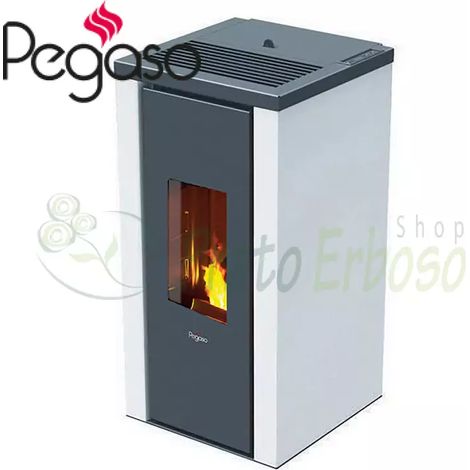Vera - Estufa de pellet blanca de 7 Kw