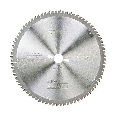 Lame carbure scie circulaire - Epaisseur : 3.0 - Diametre : 305 - Dents : 80 - Coupe : Bois, Alu -fine - DEWALT (1/7)
