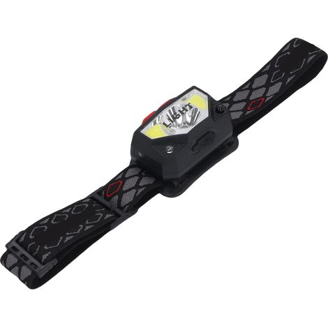 Kompakte und leistungsstarke LED-Stirnlampe mit ultrahellem Licht, weißen und roten LEDs und zwei Induktionsmodi (1/5)
