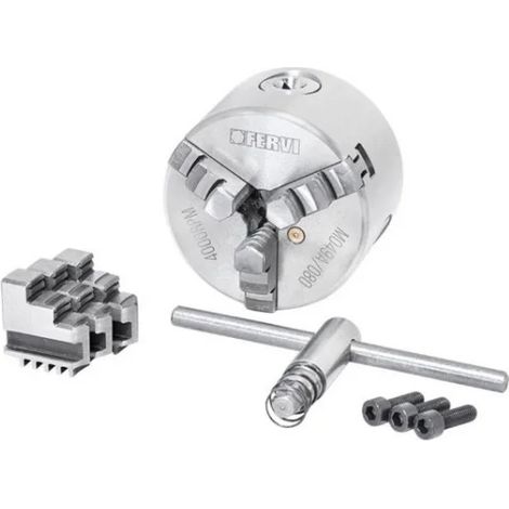 Fervi M049A/080 Mandrino a 3+3 griffe autocentrante di precisione per tornio