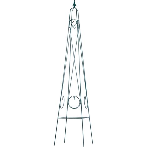 Pyramide de jardin, support pour plantes grimpantes, design durable et esthétique, vert foncé (1/5)
