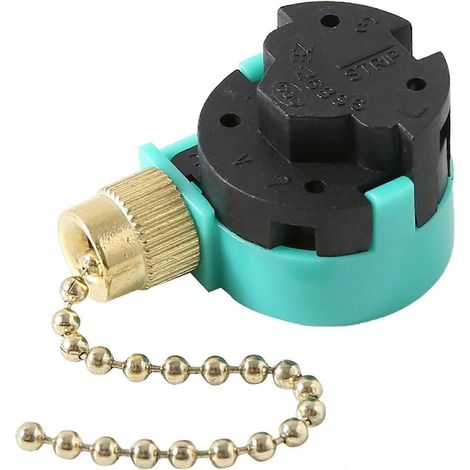 Pièces de rechange pour ventilateur de plafond - Interrupteur à chaînette à 3 vitesses et 4 fils (1/5)