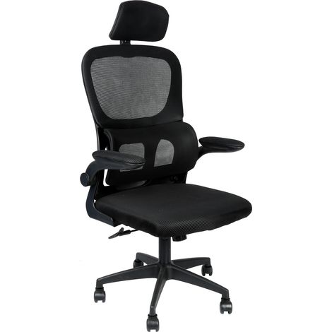 Chaise Bureau Ergonomique, Fauteuil de Bureau en Maille Support Lombaire Appui-tête Accoudoirs Réglables (1/5)