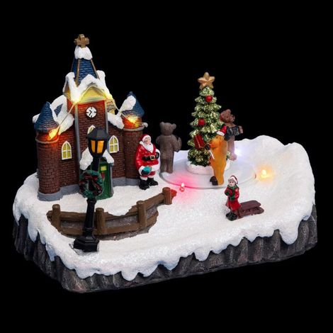 Village de Noël église et sa chorale lumineux et animé (1/2)