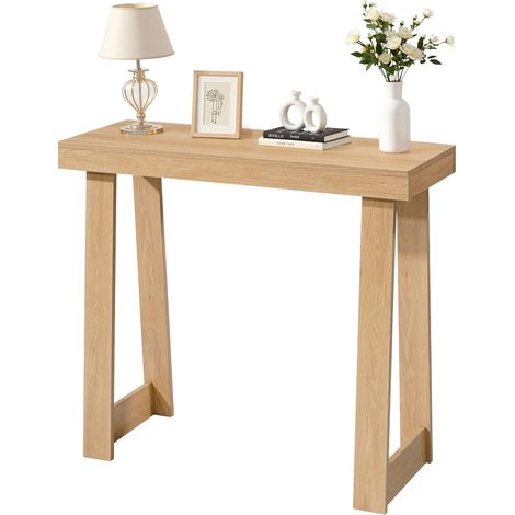 Console d’Entrée 91,5 cm de Longueur, Table Console Moderne, Table d'Appoint Rectangulaire en Bois, Bout de Canapé Étroit et Long, Meuble de Rangement pour Couloir, Chambre, Salon, Vestibule (1/5)