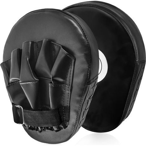 Mitaines de Boxe en Cuir avec Crochet et jab pour Kickboxing Bras incurvé Bouclier de Frappe pour Arts Martiaux Muay Thai Entraînement (1/5)