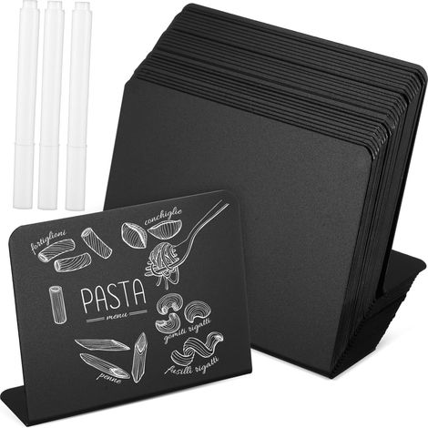 1 Ensemble Mini Tableaux Écrits Réutilisables avec Stylos Support de Table Décoratif pour Événements et Restaurants (1/5)