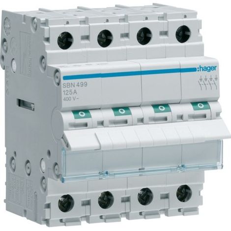 Interrupteur 4P 125A - COMMANDE SIGNAL HAGER SBN499