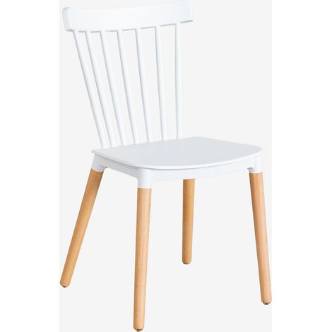 Set di 4 sedie da pranzo in legno di faggio e polipropilene Royal SKLUM
