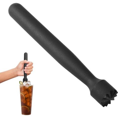 Cocktailstößel rutschfester Getränkemixer Edelstahl geriffelter Kopf ideal für Fruchtgetränke Cocktails und Mojitos 20 7 x 2 6 x 2 6 cm 77 g 20,7 (1/5)