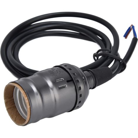 Douille pour lustre 110V à 240V style rétro, pour plafonnier suspendu, noir perle (1/5)