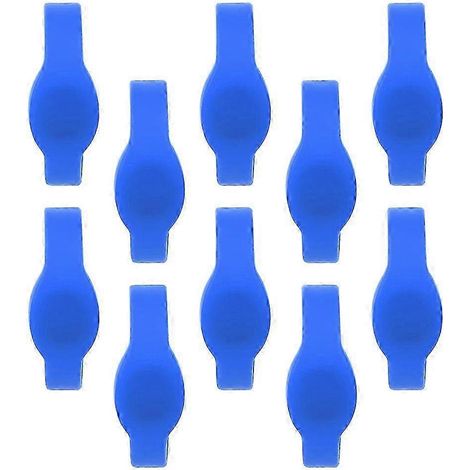 Lot de 10 bracelets RFID 125 kHz en silicone avec cartes d'identification étanches IP68, adaptés aux piscines, saunas et autres lieux similaires. (BlueHwy) (1/4)