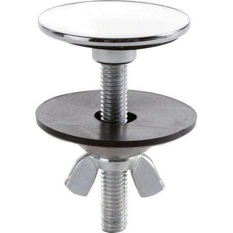 Nicoll – Cache trou chromé 44 mm – Rosace pour salle de bain – Raccords sanitaires – Finition brillante et durable