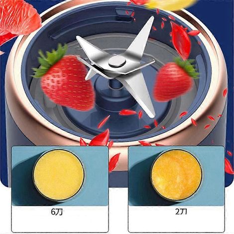 Extracteur de jus portable à 6 lames, gobelet à fruits, B (1/5)