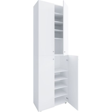 XL Wood Grande armoire à chaussures Lona 10 220x70x40 - VCM