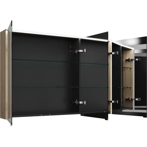 armoire de toilette burgbad Eqio avec éclairage LED à poser, 3