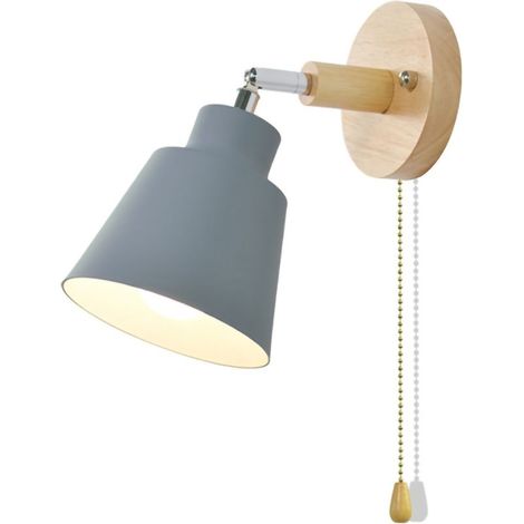 Applique murale ABS E27 grise style moderne nordique