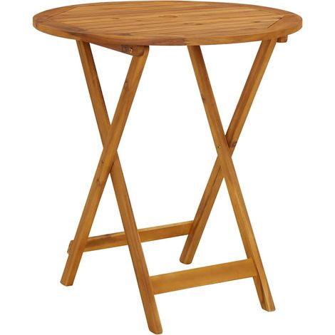 Maison Exclusive - Tavolo da Giardino Pieghevole 70 cm in Massello di Acacia (1/5)