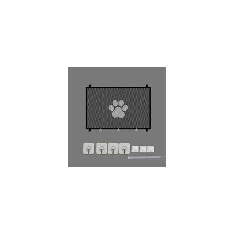 Barrière de sécurité pour chiens, large barrière rétractable, barrière d'intérieur pour escaliers, barrière grillagée pour portes ou grandes ouvertures, barrière sécurisée pour animaux de compagnie po