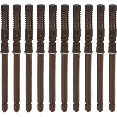 Lot De 10 Supports Muraux Invisibles Pour Étagère 10 x 100 Mm Marron Avec Embouts Forte Capacité De Charge Pour Bibliothèque Flottante Ou Étagères Murales Diy (1/5)