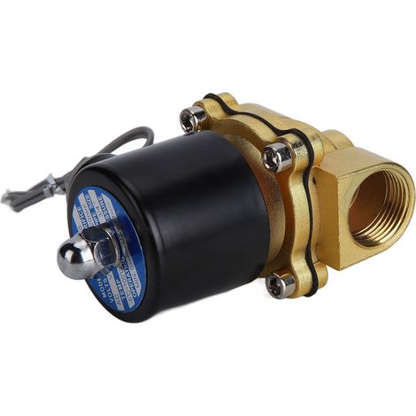 Vanne électromagnetique laiton 2W-200-20 2/2 voies fermee au repos air eau huile G3/4 pour equipement automatisee ingenierie mecanique (1/5)