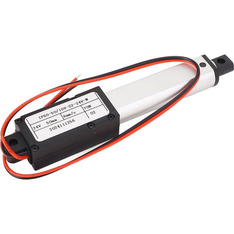 Actionneur de mouvement linéaire, course de 50mm, poussée 70N, 8 mm/s, haute vitesse, faible bruit, Mini DC24V (1/5)