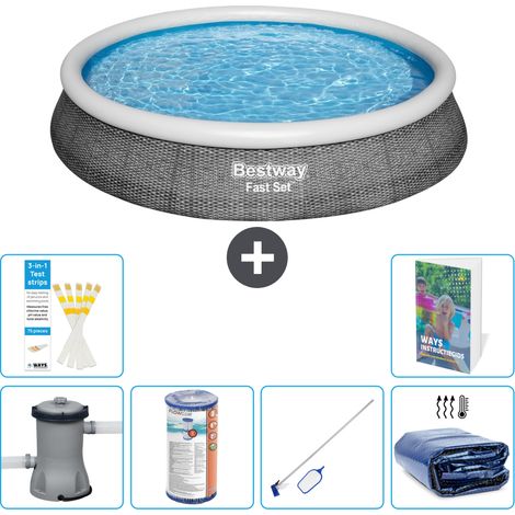 Bestway Piscina Bestway Fast Set Rotonda - 396x84 cm - 7-pezzi  S194